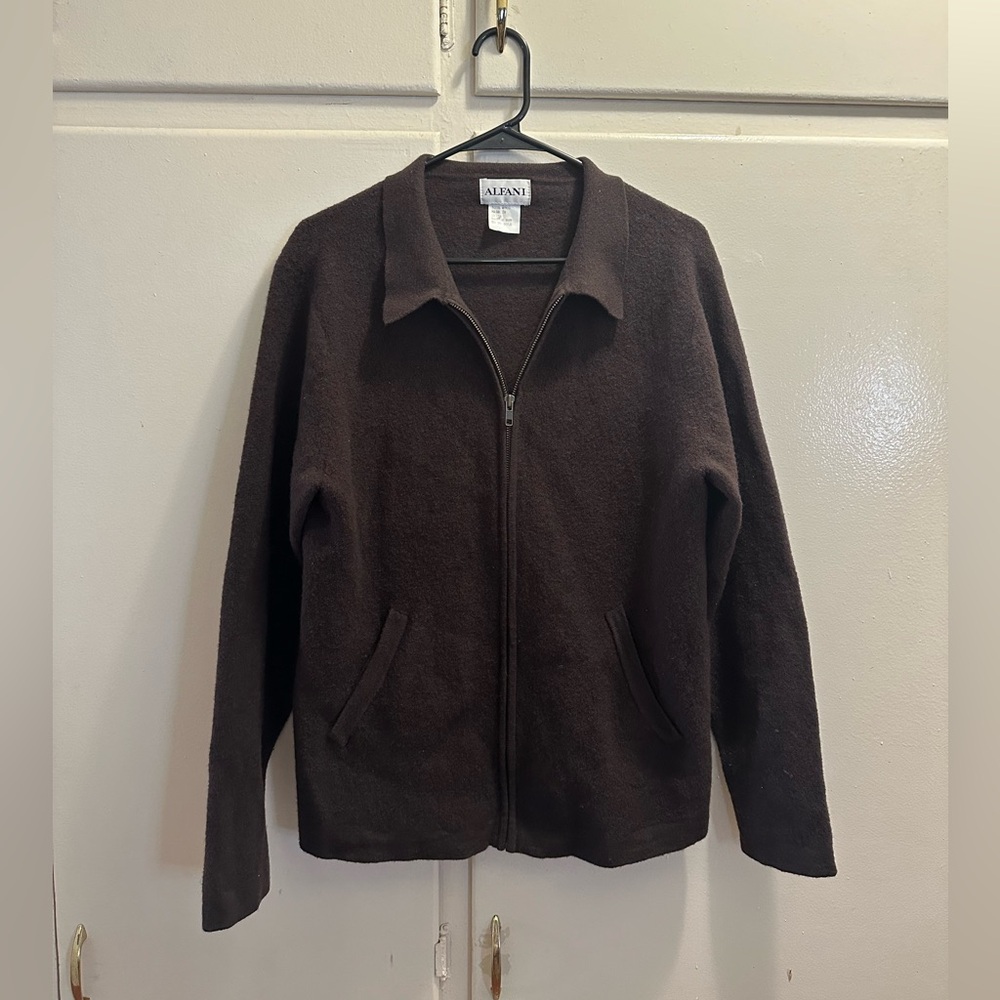 ALFANI Wool Sweater Brown